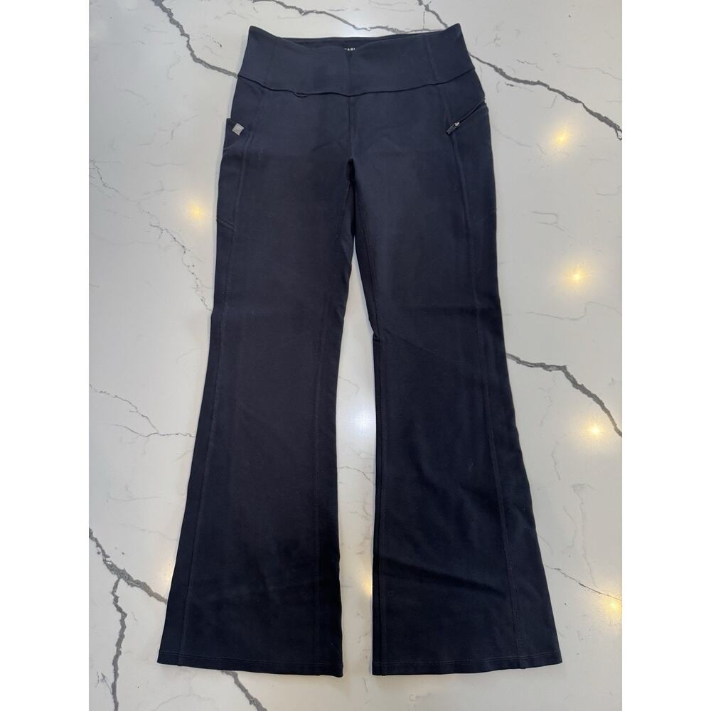 Fabletics PureLux Leggings Women’s L Bootcut Blue EUC Side Pockets